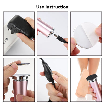 Rechargeable Electric Foot File for Dead Skin Removal - Smarsty