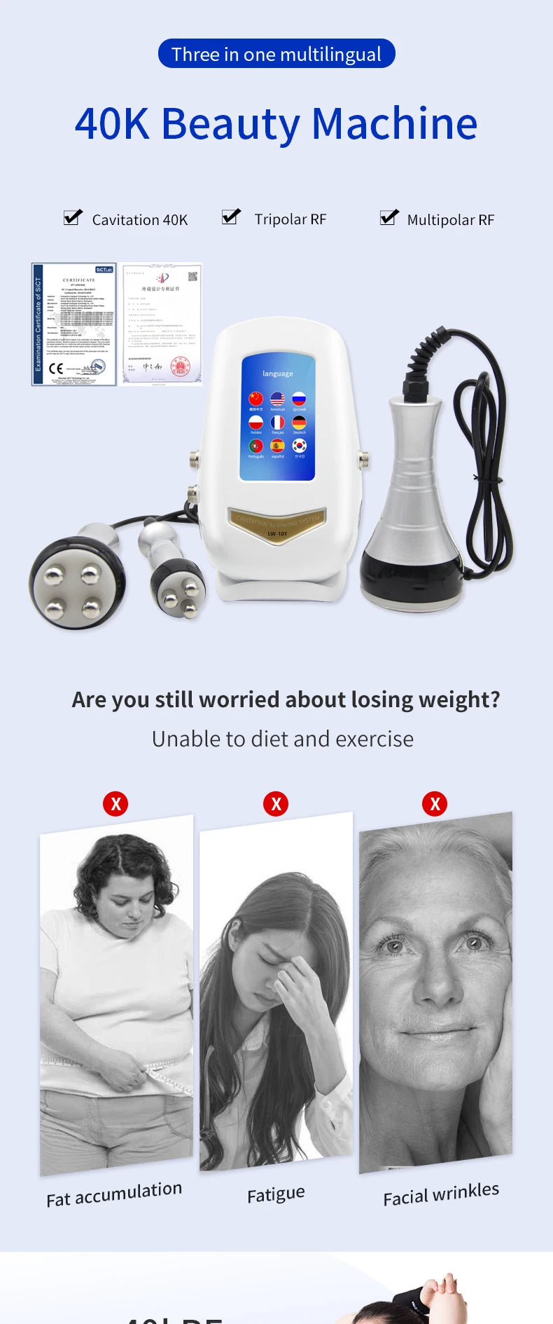 Ultrasonic Cavitation Weight Loss Machine for Body Shaping - Smarsty