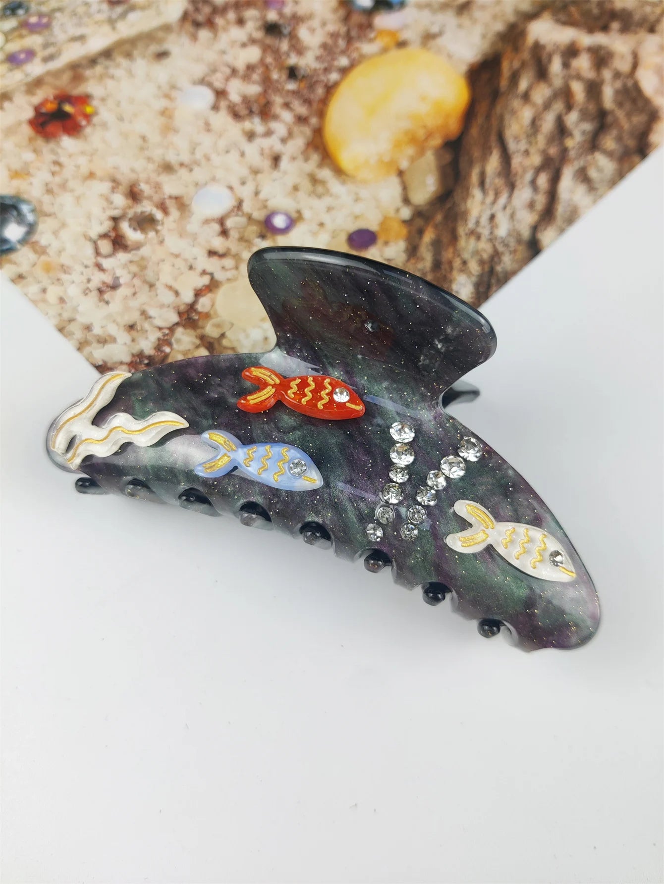Handmade Large Sea Hair Claw Clips Acetate Beach Starfish - Smarsty