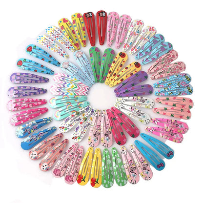 Cute Cartoon Hairpins for Girls 40Pcs Colorful Animal and Fruit Clips - Smarsty