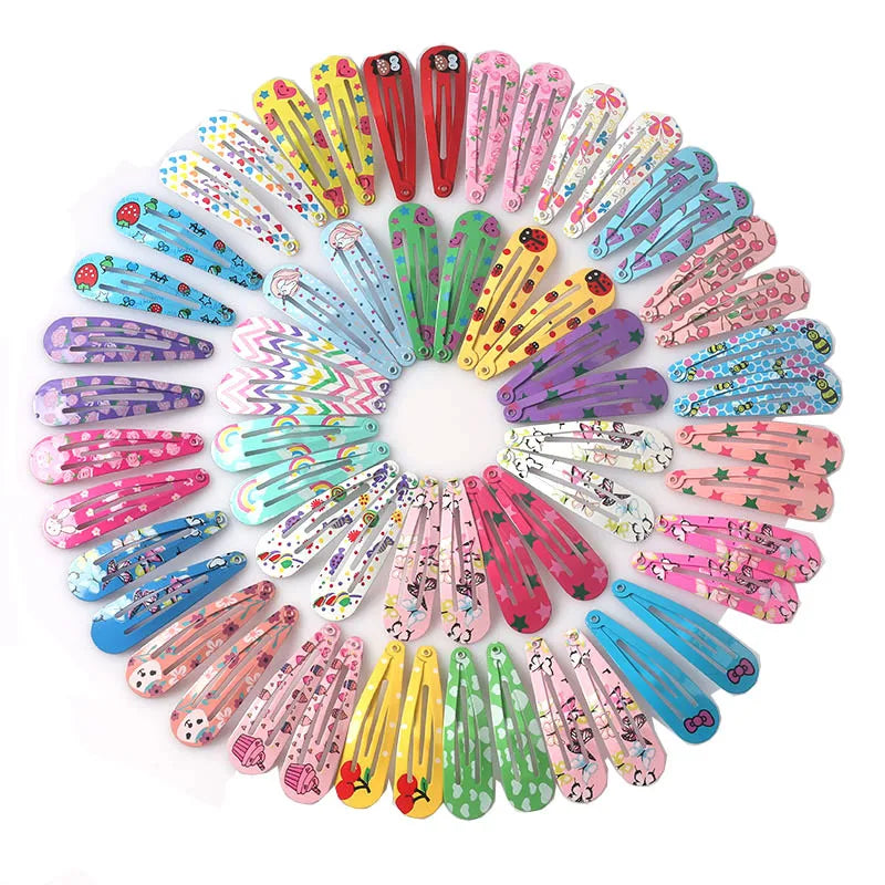 Cute Cartoon Hairpins for Girls 40Pcs Colorful Animal and Fruit Clips - Smarsty