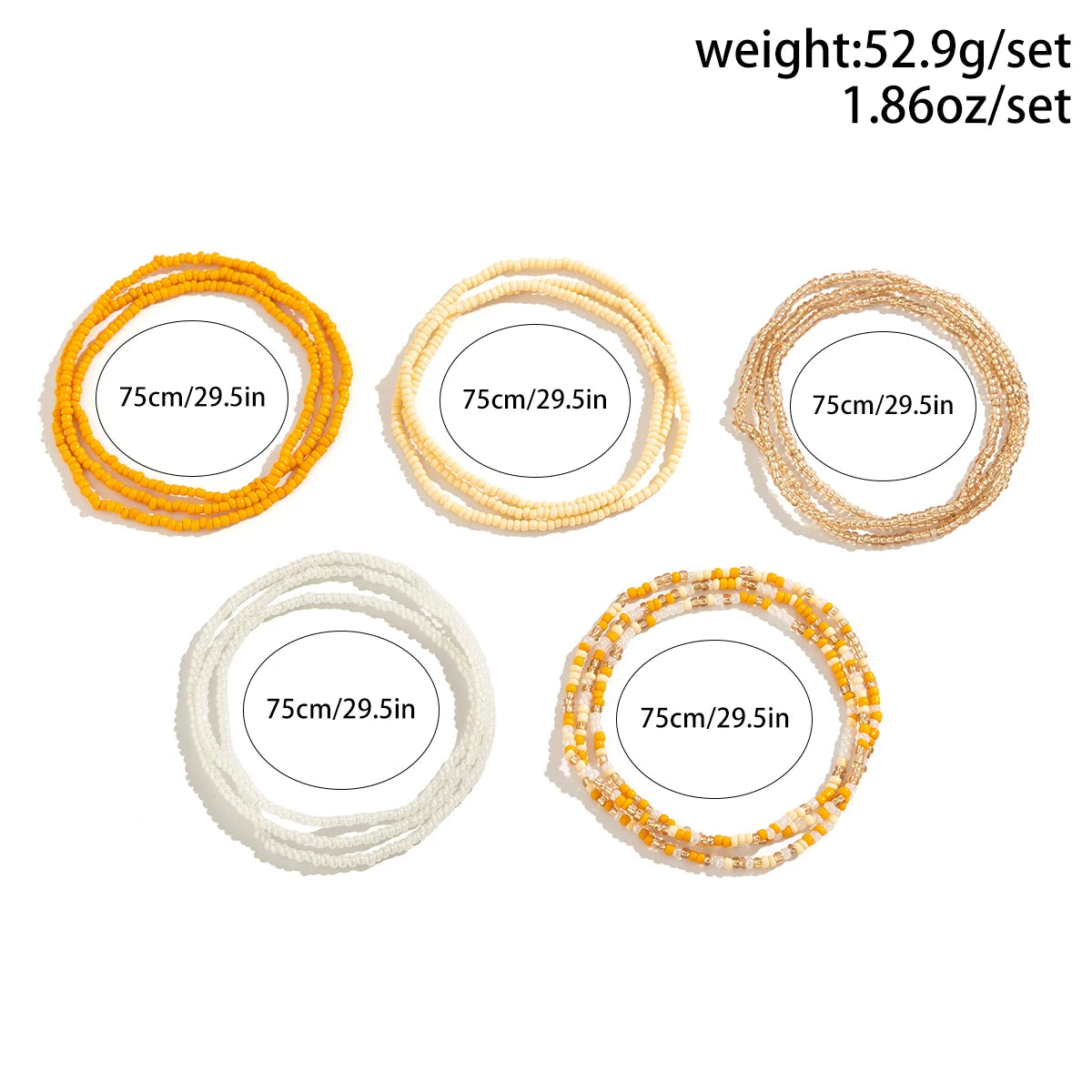 Bohemian Colorful Rice Bead Belly Chain for Women - Smarsty