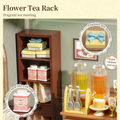 Robotime Rolife Super Creator Series Plastic Dollhouse Building Blocks for Kids Yum Burgers Leisurely Cheers Bar Sweet Sips Tea