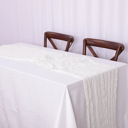 Rustic Cheese Cloth Table Runner for Weddings and Events - Smarsty