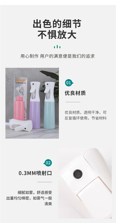 Refillable Fine Mist Spray Bottle for Hair and Garden - Smarsty