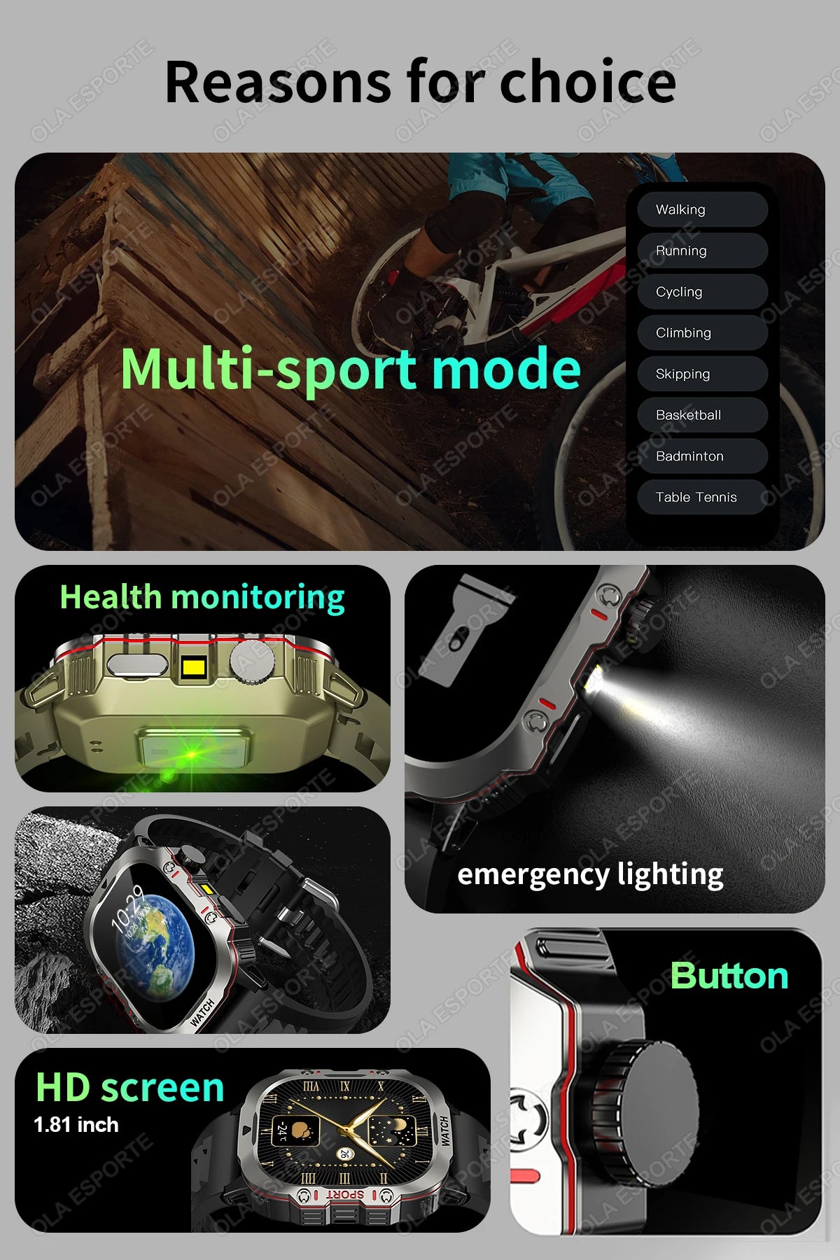 Xiaomi Military Smart Watch for Men with Health Monitor - Smarsty