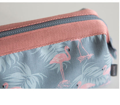 Flamingo Travel Makeup Bag With Large Capacity Organizer - Smarsty
