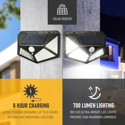 LED Solar Wall Lamp with Motion Sensor Waterproof Outdoor Light - Smarsty