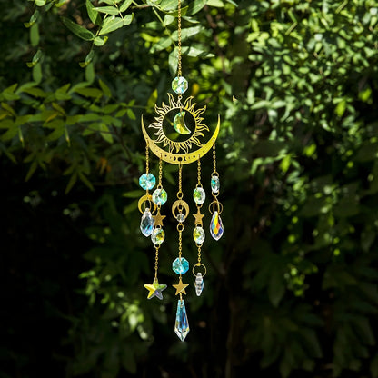 Star Moon Wind Chime Pendant for Garden Serenity - Smarsty