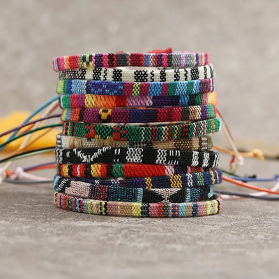 Colorful 12Pcs Nepal Ethnic Bracelet Set for Women - Smarsty