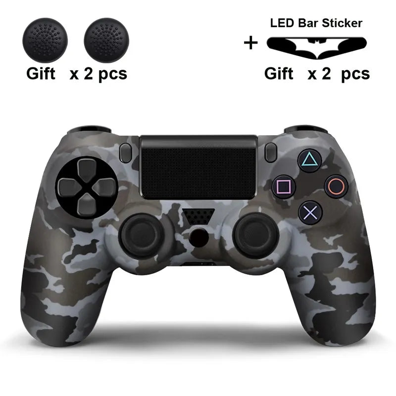 Silicone Skin Case for PS4 Controller with Grip Caps - Smarsty