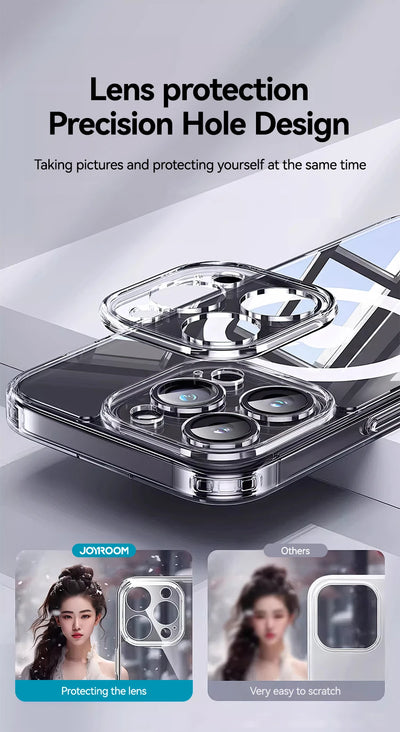 Magnetic iPhone Case Anti Yellow Transparent Slim Cover - Smarsty