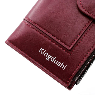 Fashionable New Women's Long Wallet, European and American Fashion Phone Bag, PU Leather Multi Card Carrying Bag - Smarsty