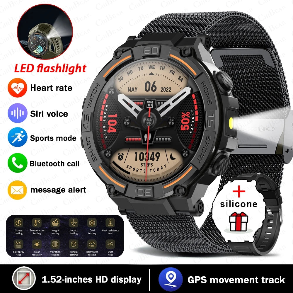 Military Smartwatch for Men with Health Monitoring Features - Smarsty