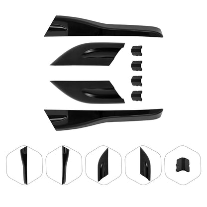 Black Roof Rails Rack End Cover Shell 4pcs For Hyundai Tucson 2004 - 2008