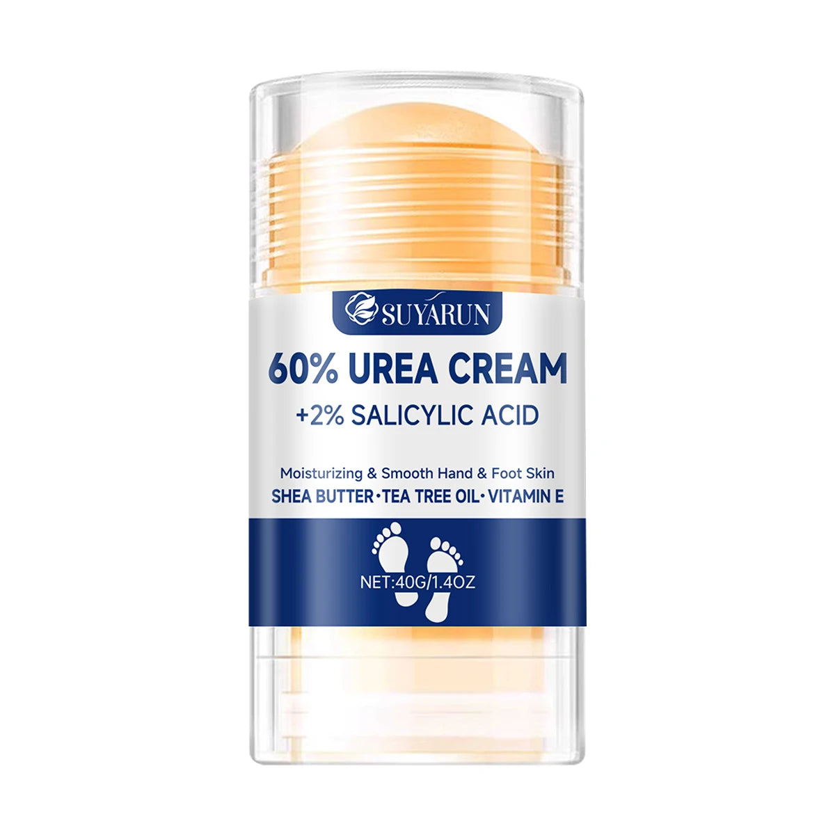 SUYARUN 60% Urea Foot Cream Stick - Moisturizing & Exfoliating, Cracked Heel Repair, Deep Hydration for Dry Feet, Long protect. - Smarsty