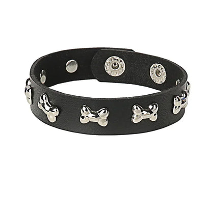 Punk Hip Hop Leather Skull Bracelet for Unisex Fashion - Smarsty