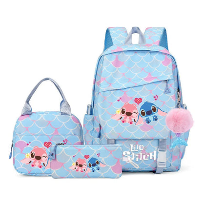 Lilo Stitch Kids Backpack Set 3 Piece Kawaii School Bags - Smarsty