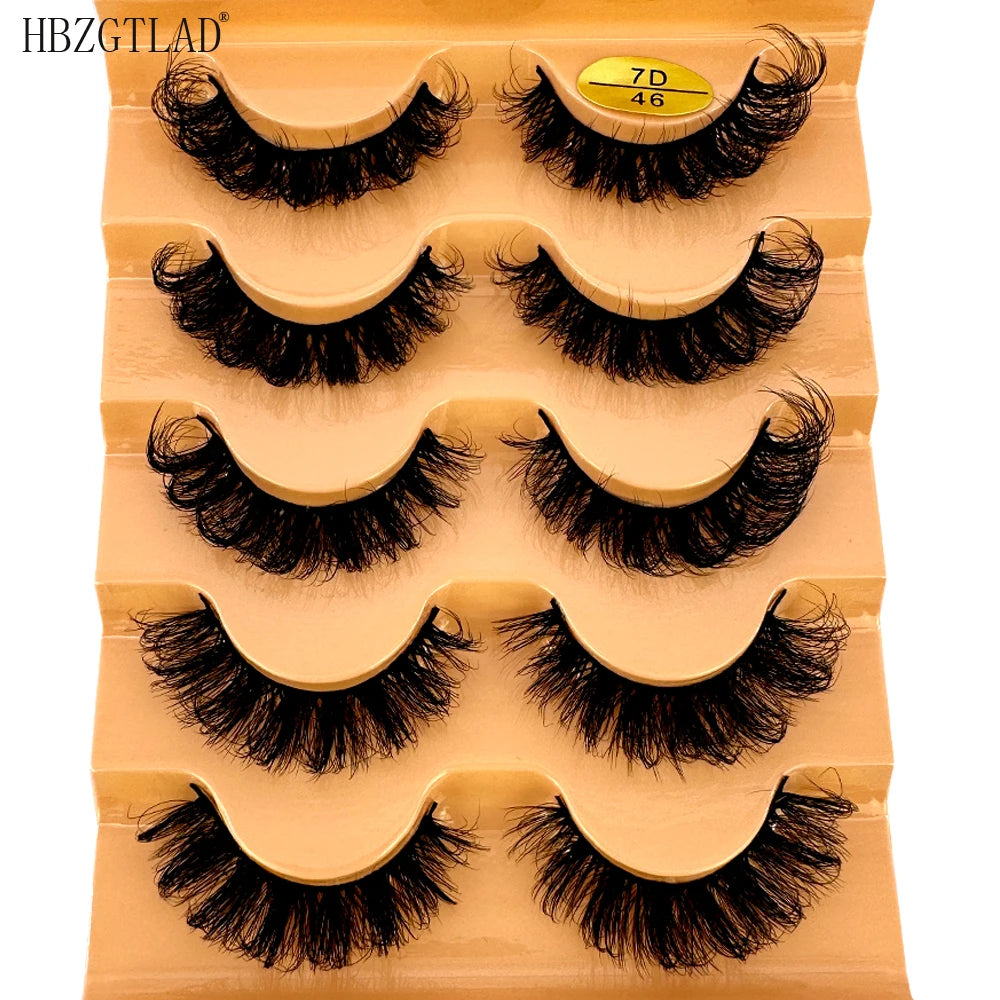 3D Natural Cat Eye False Eyelashes Fluffy Soft 5 Pairs - Smarsty