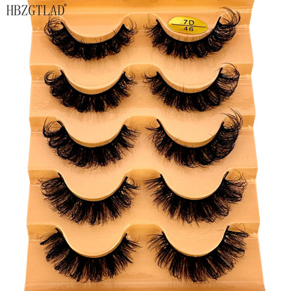 3D Natural Cat Eye False Eyelashes Fluffy Soft 5 Pairs - Smarsty