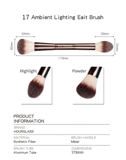 Hourglass No 17 Double Head Makeup Brush for Highlighting - Smarsty