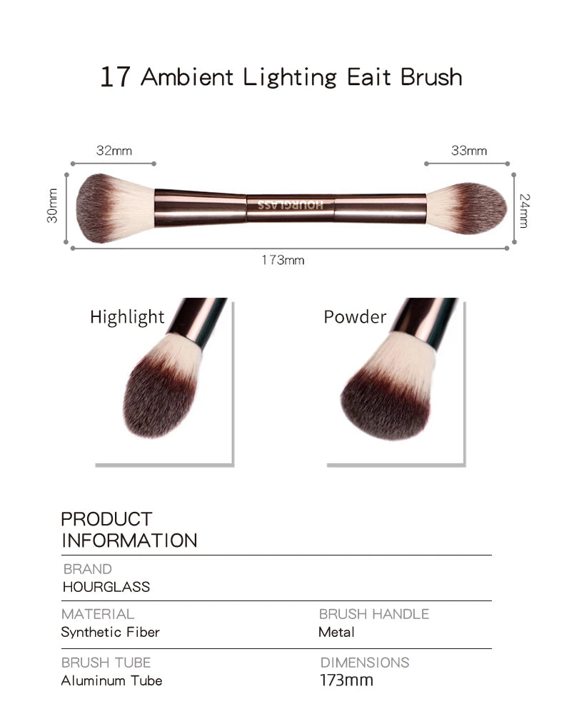 Hourglass No 17 Double Head Makeup Brush for Highlighting - Smarsty