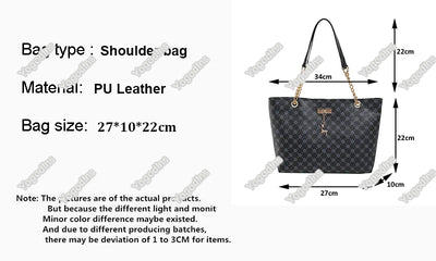 Soft Leather Tote Bag For Women With Hanging Accessories - Smarsty