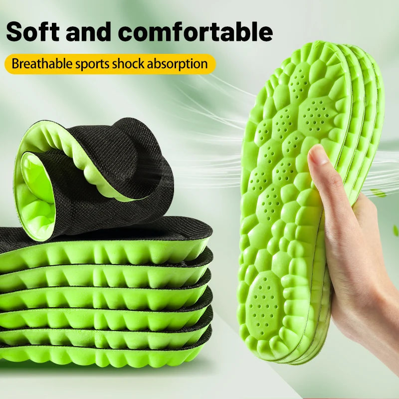 4D Sport Insole Super Soft Shoes Sole Pads for Feet Shock Absorption Baskets Shoe Sole Arch Support Orthopedic Inserts - Smarsty
