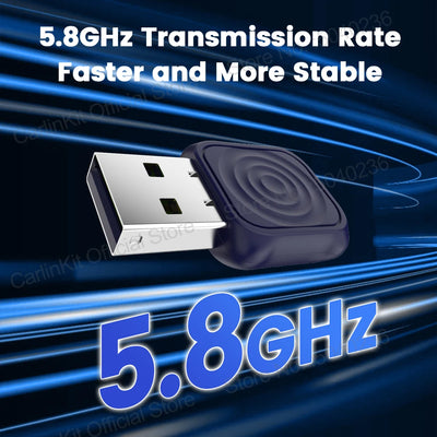 CarlinKit 5.0 Mini Ultra Wireless Adapter Wireless CarPlay Android Auto For OEM Car Plug and Play WiFi Bluetooth Auto Connection - Smarsty