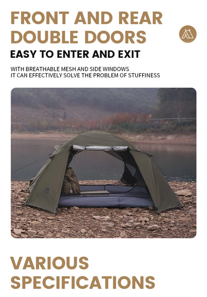 MOBI GARDEN Camping Backpacking Tent Waterproof Rainproof Hiking Silver Coated Sun Protection Easy Set Up