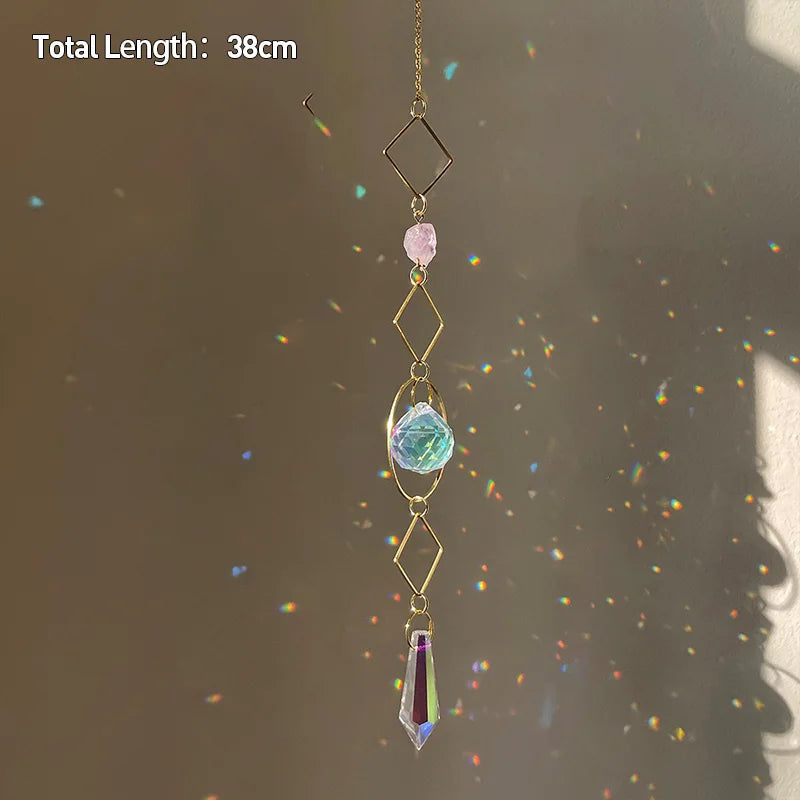 Hanging Crystal Pendant Suncatcher Wind Chimes for Home Decor - Smarsty