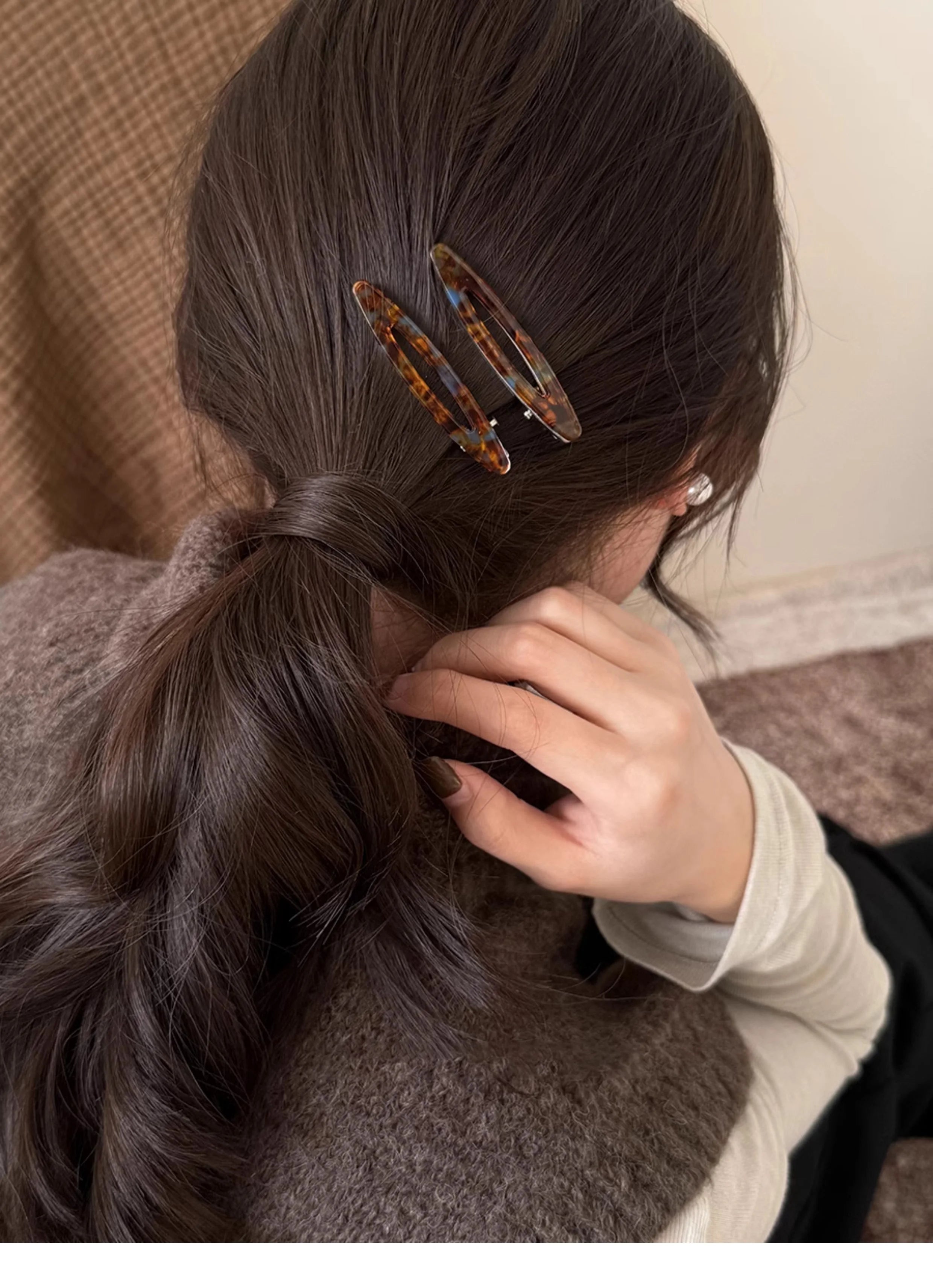 Colorful Acetate Hair Clips Set for Stylish Women - Smarsty
