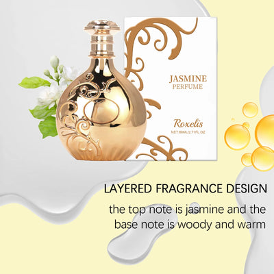 Jasmine Perfume - Fresh Jasmine as Main Note, Long-Lasting Fragrance to Enhance Elegant Temperament | Eau de Parfum for Women - Smarsty