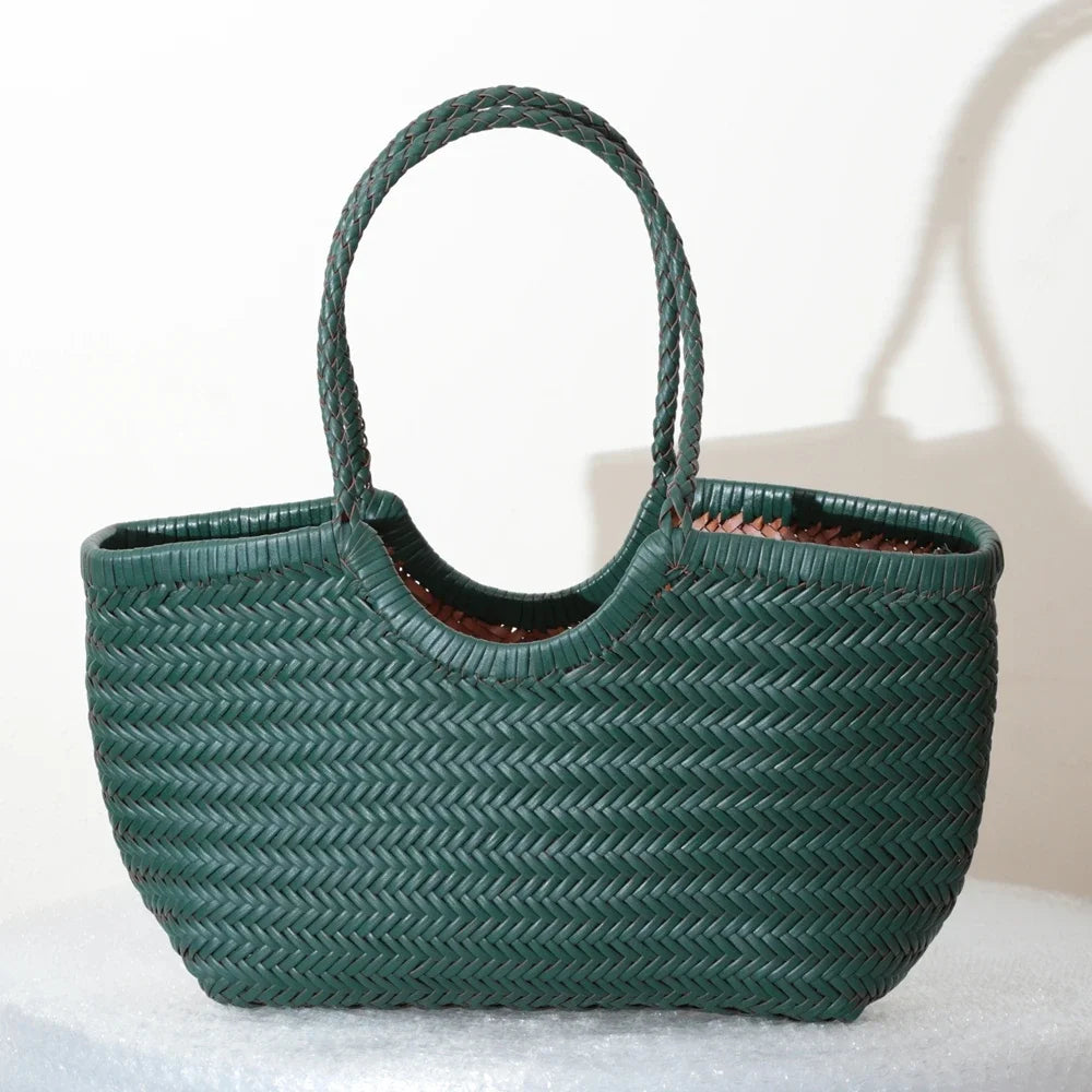Genuine Leather Tote Bag For Women With Crossbody Strap - Smarsty