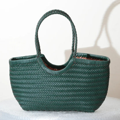 Genuine Leather Tote Bag For Women With Crossbody Strap - Smarsty