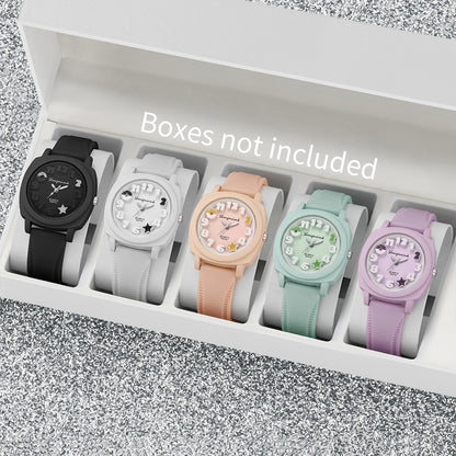 Silicone Band Women Quartz Watch with Arabic Dial - Smarsty