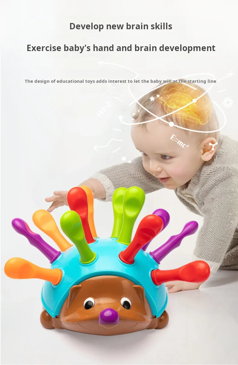 Early Education Toys Hedgehog Training Focused on Children's Fine Motor Hand-Eye Coordination Fight Inserted Toy For 1-3 Years