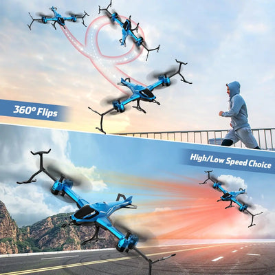 VATOS Super All in 1 Remote Control 2.4Ghz RC Helicopter 360° Flip Obstacle Avoidance Night Light Toy Christmas Gift Kids Adults