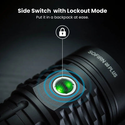 Sofirn Q8 Plus Super Powerful LED Flashlight 16000lm USB C Rechargeable 21700 Anduril 2.0 Torch XHP50B Reverse Charging - Smarsty