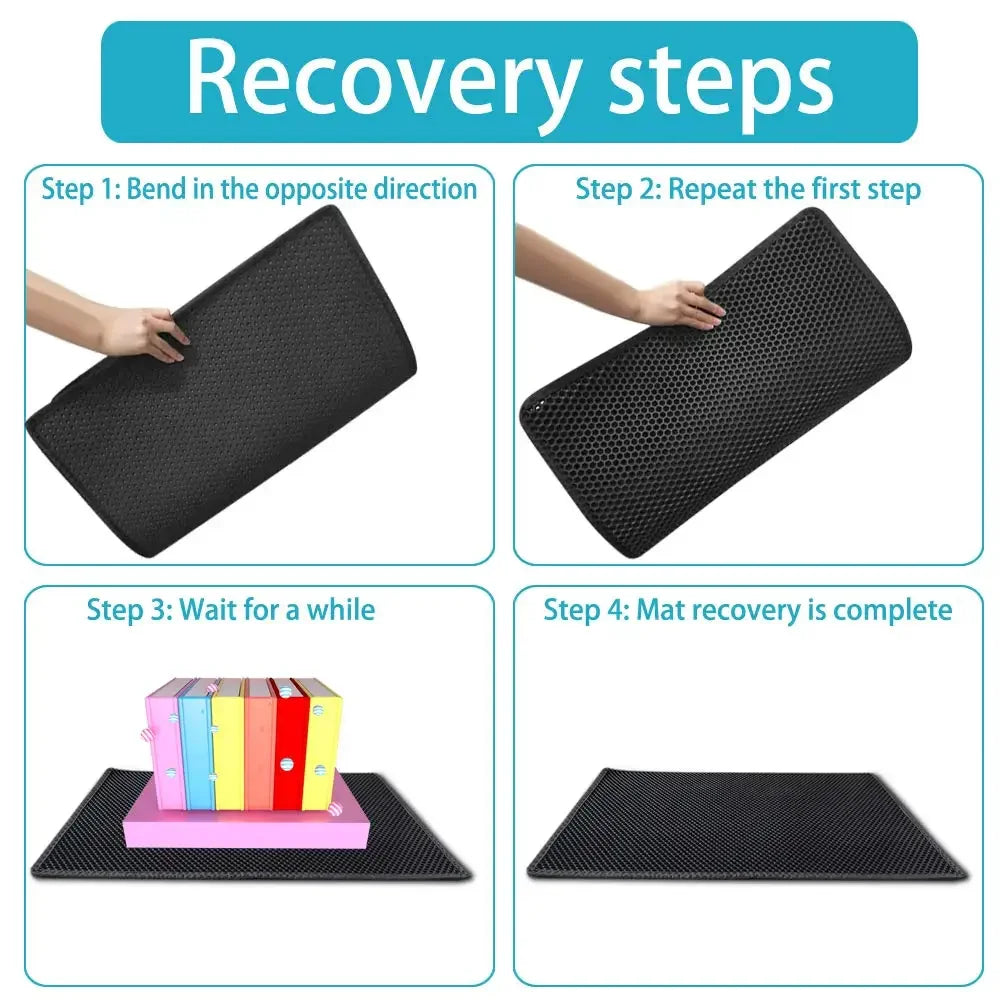 Double Layer Waterproof Cat Litter Mat for Easy Cleanup - Smarsty