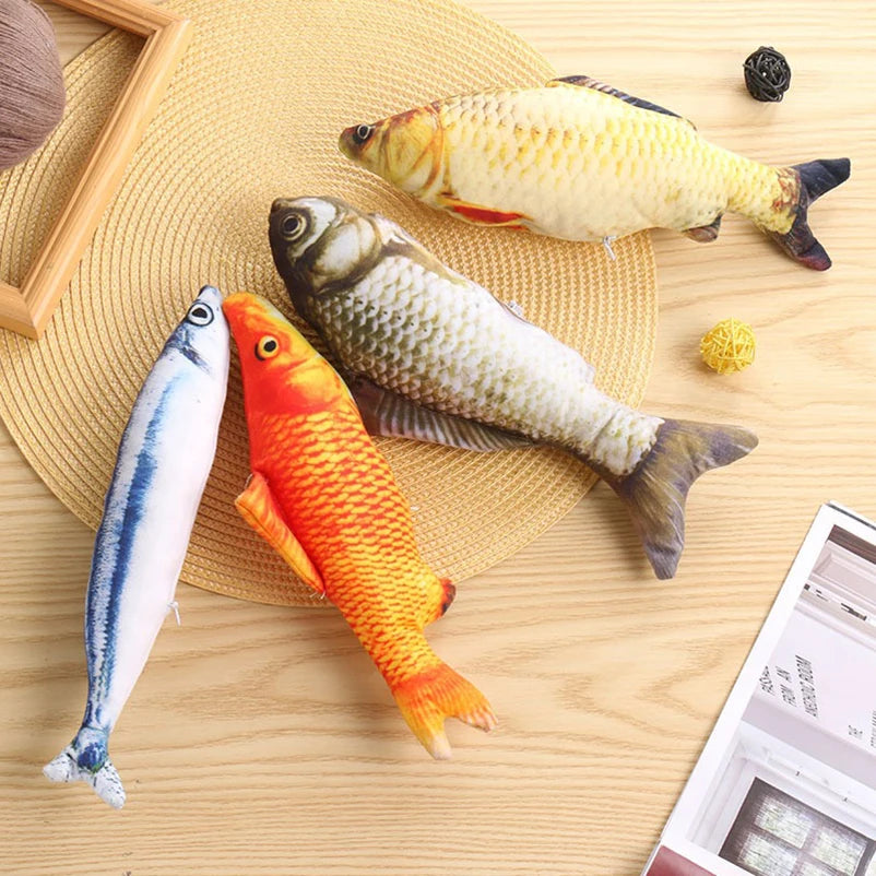 Interactive Cat Teasing Toy Fish Plush for Playtime - Smarsty