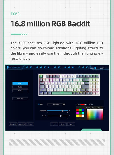 Hot Swappable 94 Key Mechanical Keyboard With RGB Lighting - Smarsty