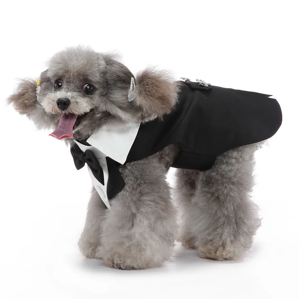 Formal Tuxedo Dog Costume for Weddings and Events - Smarsty