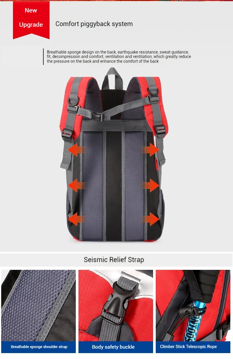 Outdoor Travel Backpack Big Capacity Fashion Travel Backpacks Men Climbing Travel Backpack Classic Sport Travel Backpacks - Smarsty