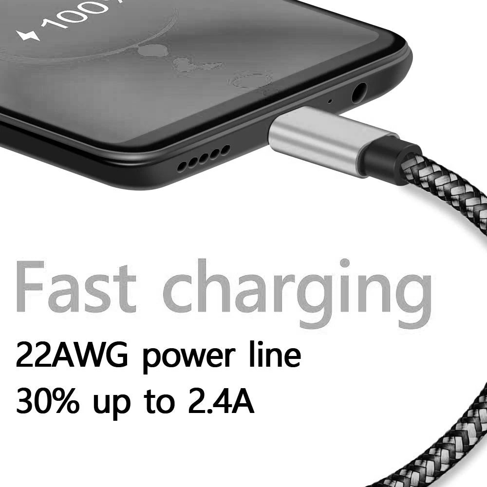 Nylon Braided USB Type C Fast Charging Cable - Smarsty