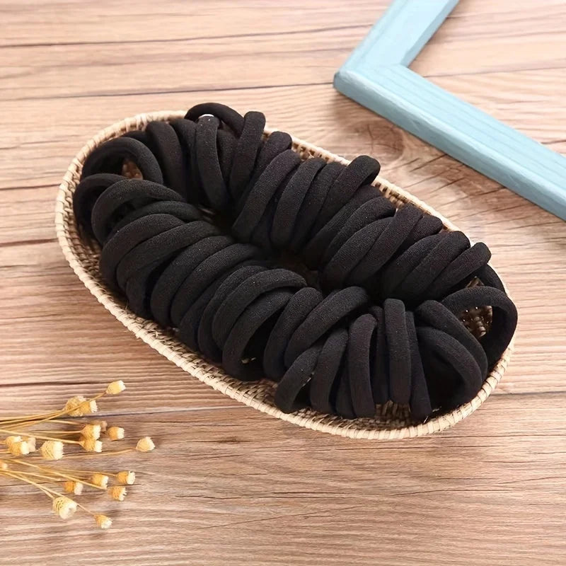 50Pc Seamless Elastic Hair Bands Thick Comfortable Durable - Smarsty