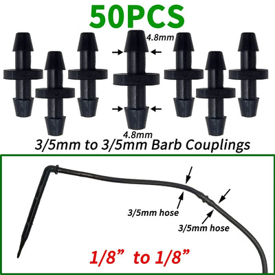 Oasis 50PCS Plastic Barbed Tee Connectors for Drip Irrigation - Smarsty