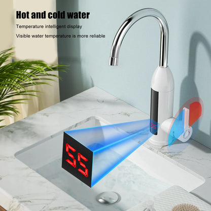 3000W Instant Heating Faucet Water Heater Faucet IPX4 ABS Tankless Stainless Steel Kitchen Heating Tap for Home