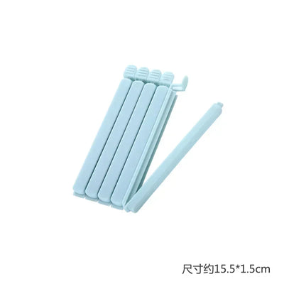 10PCS Bag Clips Food Snack Sealing Clip12/15.5cm Portable Kitchen Storage Accessories Tool Elastic Buckle Package Bag Clamp 2025 by Smarsty