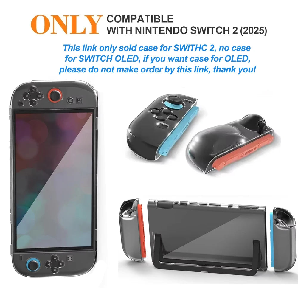 Clear Anti-Scratch Case for Nintendo Switch 2 - Smarsty